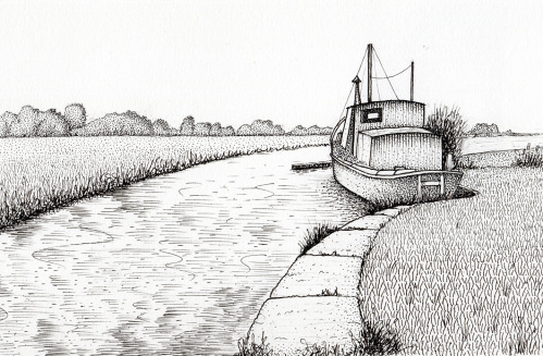 Peter James - Pen and Ink Drawing